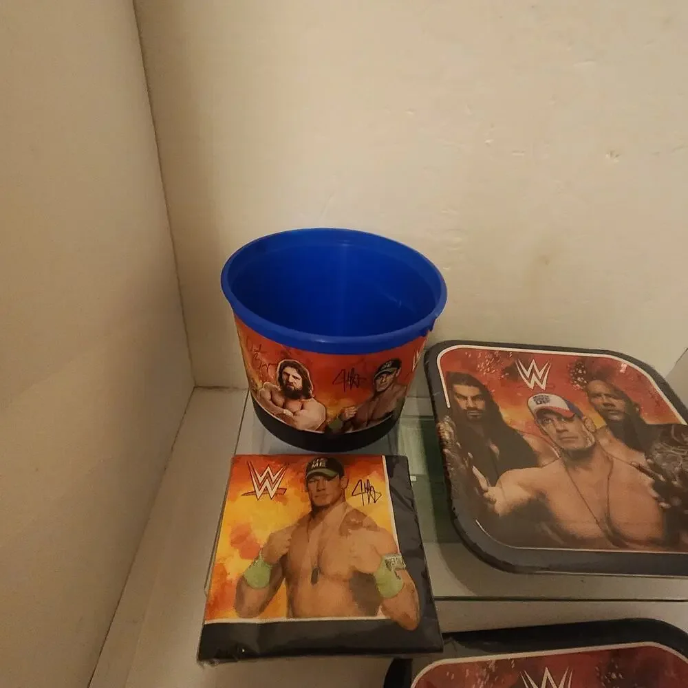 WWE Birthday Party Decorations NIP John Cena The Rock